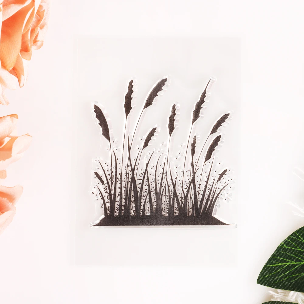 Винтажные мини-штампы с милыми растениями из прозрачного силикона для