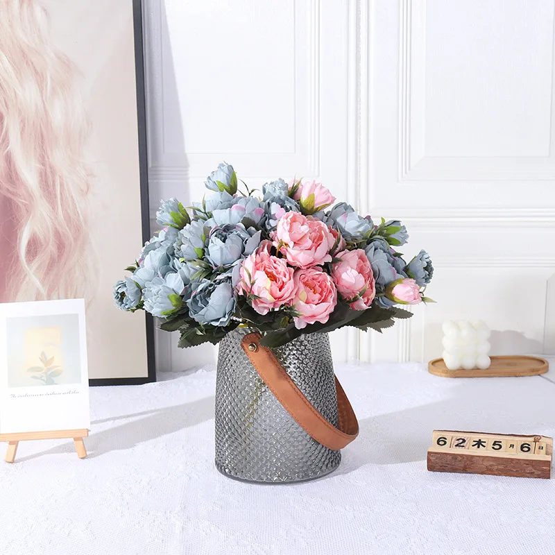 

Artificial Rose Flowers Fake Flower Party DIY Supplies Real Touch Bouquet Garden Wedding Party Home Decor For Lover Gift