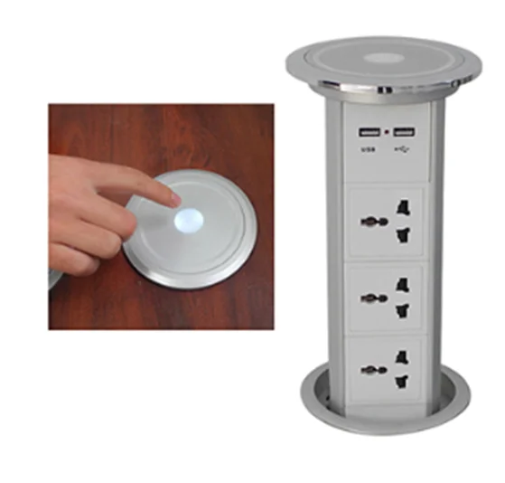 

intelligent electric power Desktop popup socket outlets with USB outlet