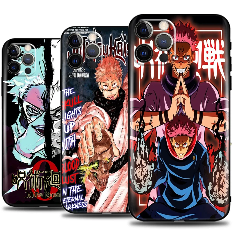 

Anime Jujutsu Kaisen Itadori Yuji Gojo Satoru Phone Case For iPhone 13 12 11 Pro Mini X XR XS Max 5 5s 6 6s 7 8 Plus Coque