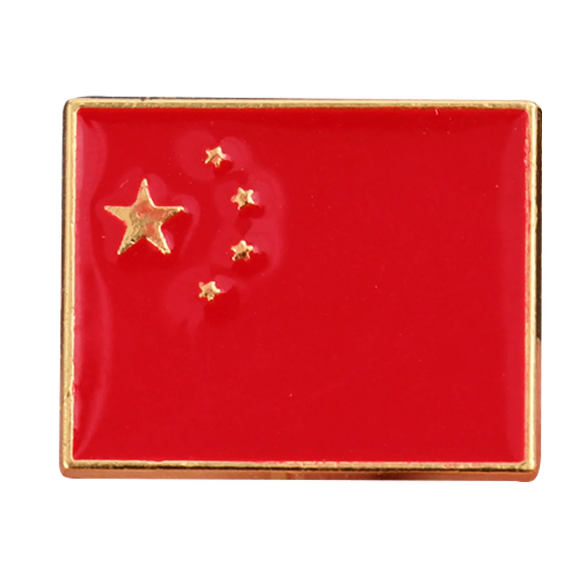 

National Flag Shaped Brooch Fashion Breastpins Metal Creative Clothes Badge Red (China)
