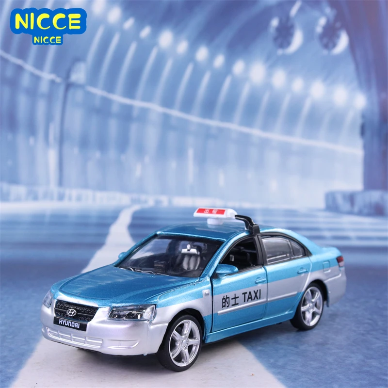 

Модель такси Nicce в масштабе 1:32, Пекин, Hyundai, кабина такси, металлическая модель автомобиля со звуком и светом, игрушка, подарки, коллекция F137