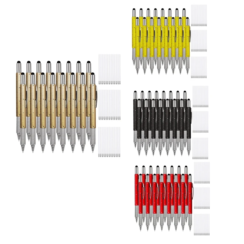 

16Pcs Gift Tool Pen 6 In 1 Multitool Ballpoint Pens Personalized Pen Tool Gadget Pen Gift For Men On Fathers Day Gifts