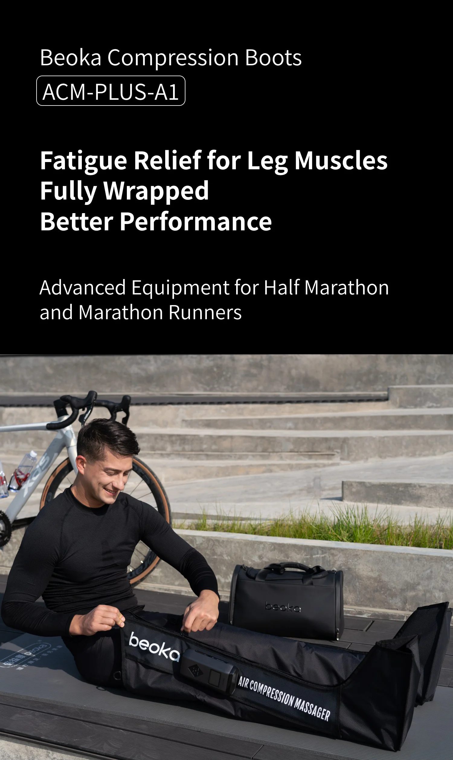 Портативный электрический массажер для ног Beoka циркуляционный прессотерапия