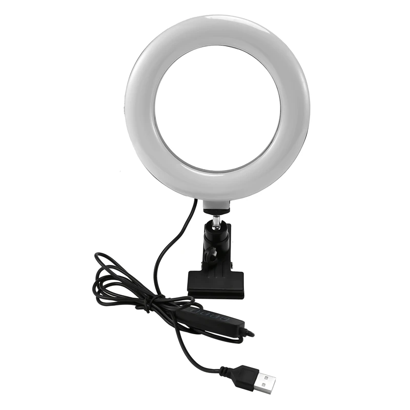 

6-дюймовый кольцевой светильник, комплект для видеоконференций, светодиодный кольцесветильник светильник с регулируемой яркостью, s-образн...