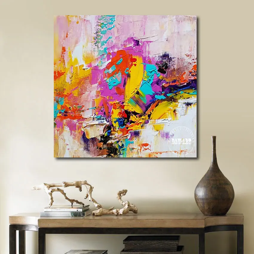 

Hotels Modern Decor Artwork Abstract Latest Arrival Thick Acrylic Knife Oil Painting Art Pictures To Paint On Canvas Unframed
