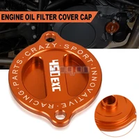 450exc logo motorcycle accessories aluminum alloy refit engine oil filter cover engine tank cap for 450 exc 450sxf 450xcf 450xcw