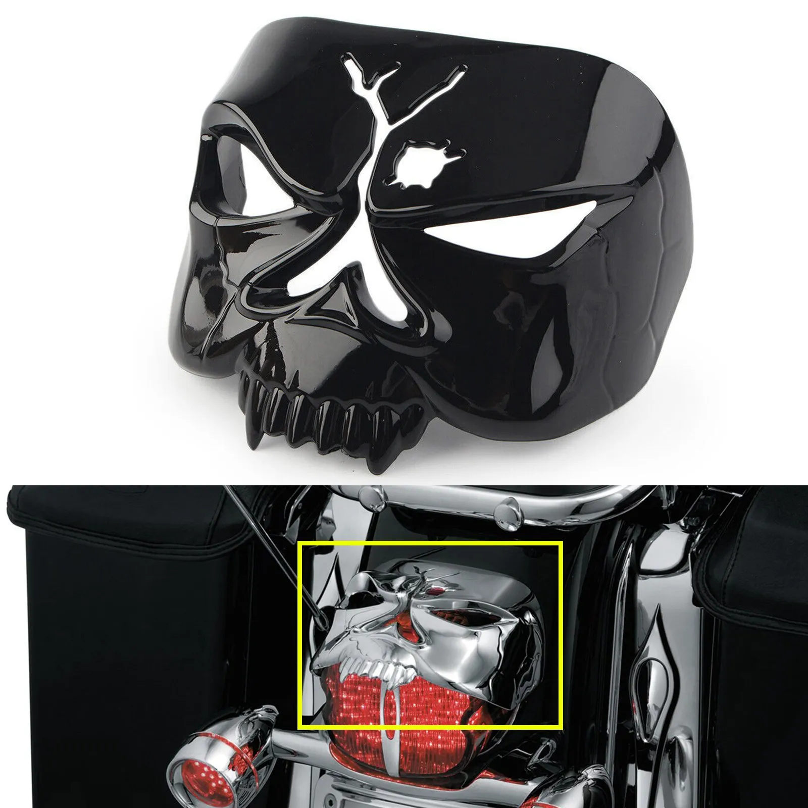 Задний фонарь для мотоцикла с черепом задний тормоз фотолампа Harley Road King Softail Dyna