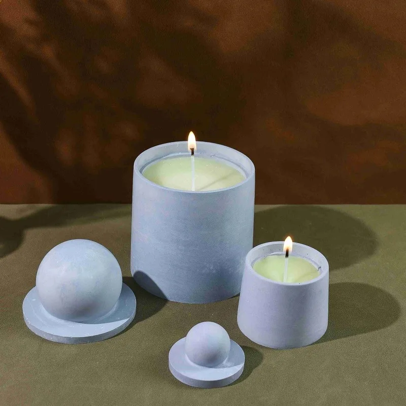 Силиконовая круглая форма для изготовления свечей