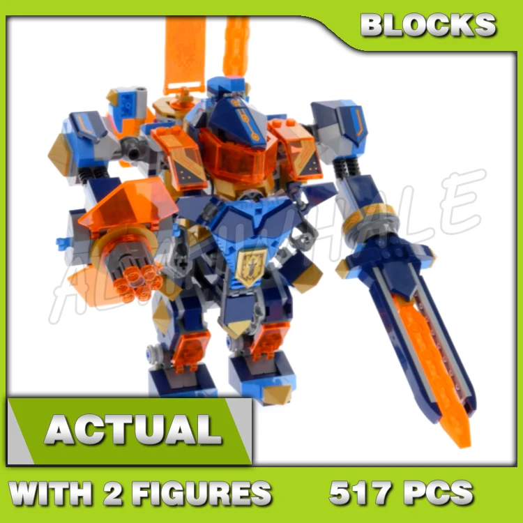 

517pcs Nexoes Knights Tech Wizard Showdown 3in1 Mech Critter Base 10817 Building Blocks Set Bricks Compatible with Model