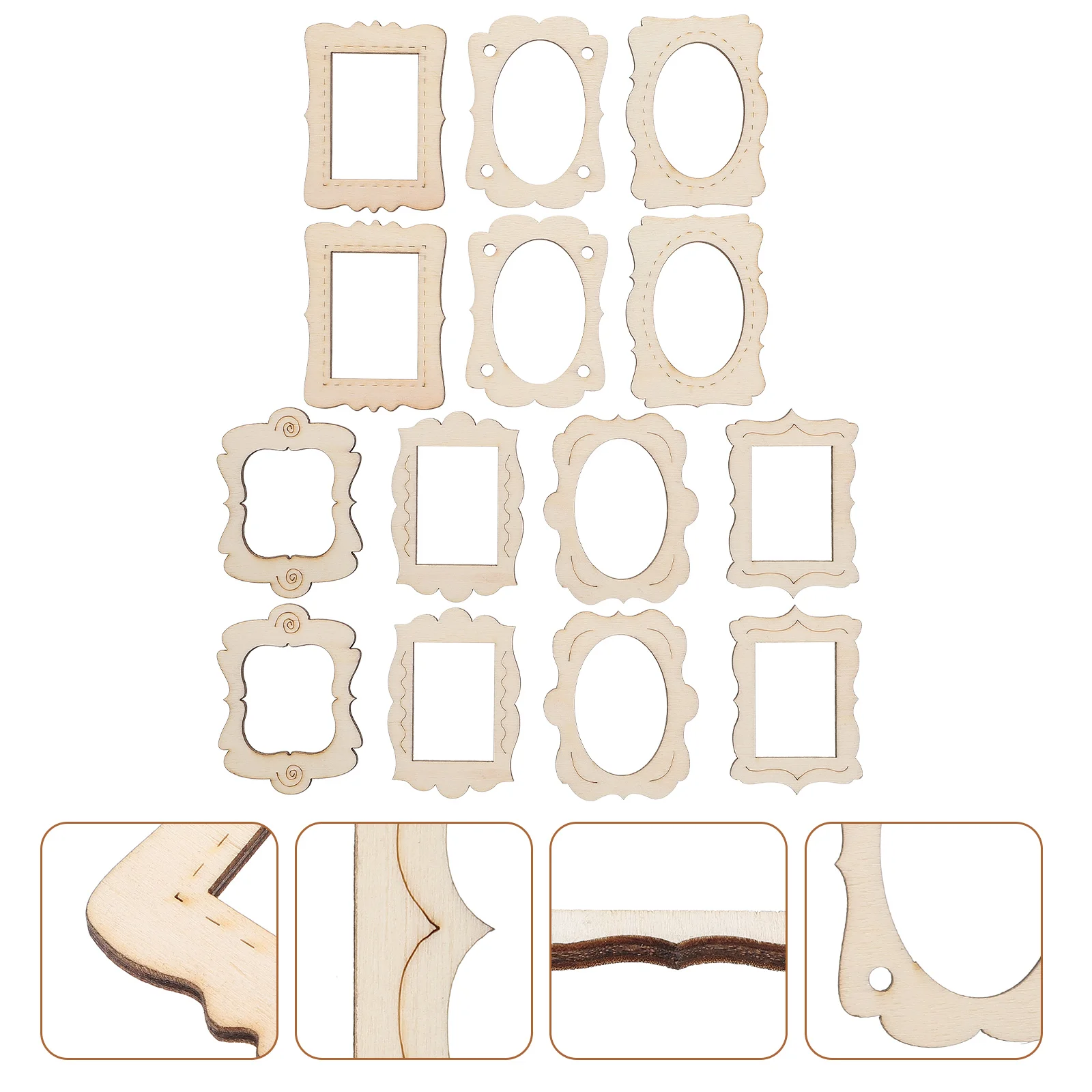 40 шт. простые фоторамки аксессуары для рукоделия ручной работы настенный полый
