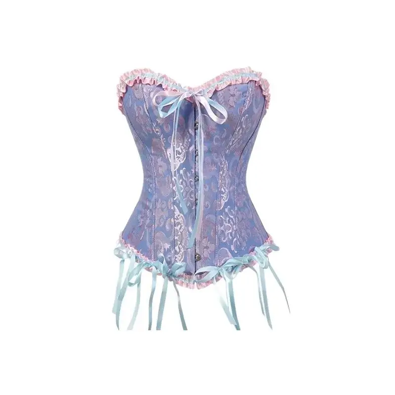 Сексуальные Корсеты 6XL бюстье цветочные кружевные топы для женщин цветочный