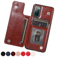 Защитный кожаный чехол-бумажник с двумя кнопками для Samsung Galaxy A12 A22 A32 A51 A52 A71 S22 S21 S20 Plus Ultra FE S10 S9 S8 Plus