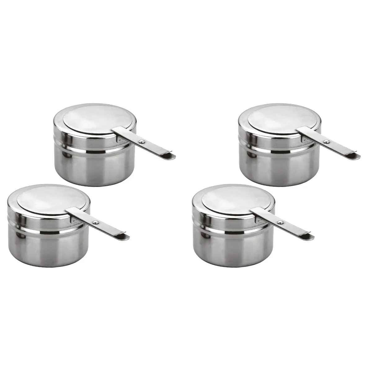 

4 pcs Stainless Steel Fuel Holder with Cover Chafer Canned Heat Fuel Box for Buffets Barbecue Parties