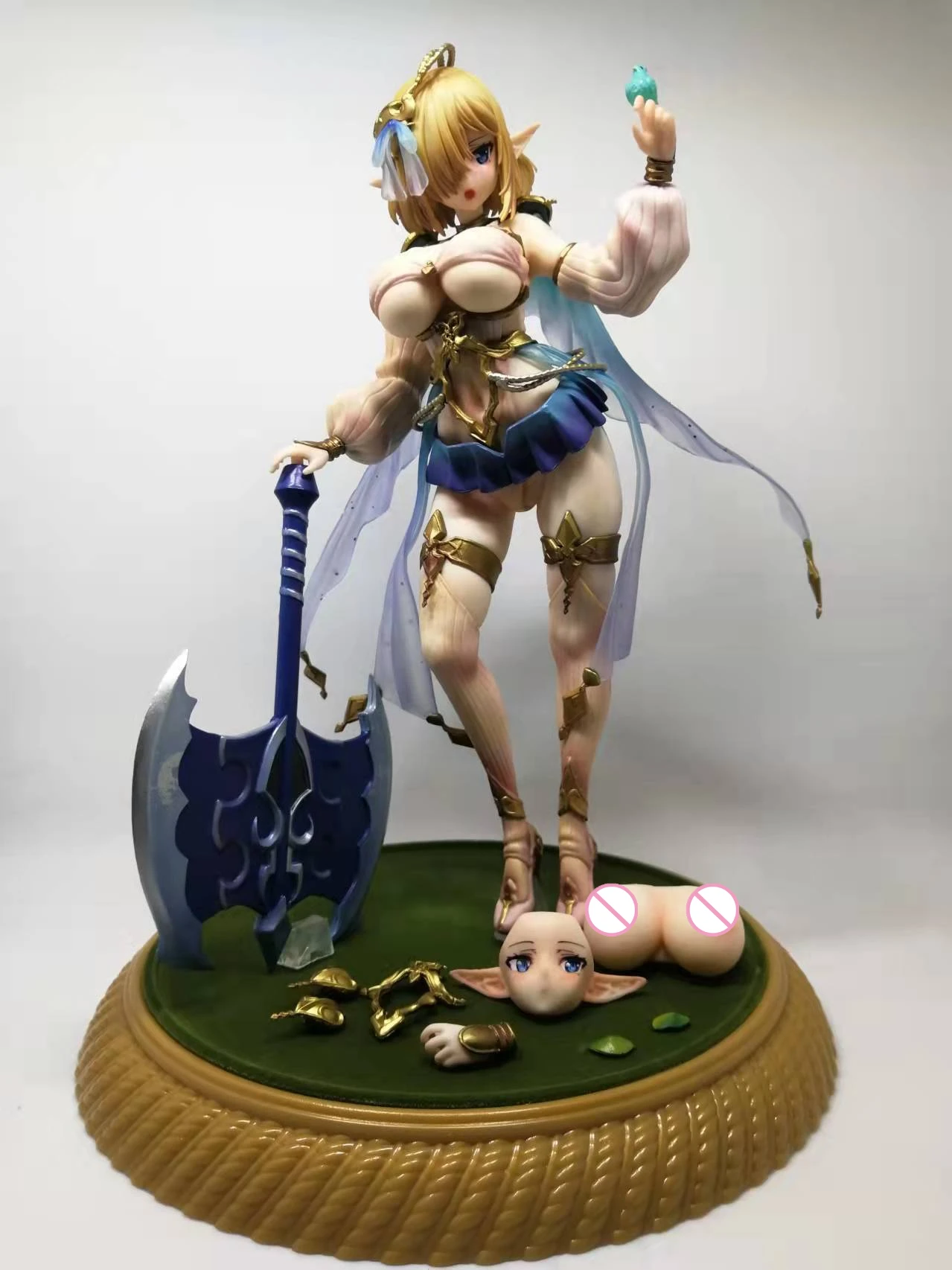 

Anime Sexy Elf Village Girl Fifth Village People Kukulu Traits Gentleman Edition Model Boxed Figure Height About 26CM