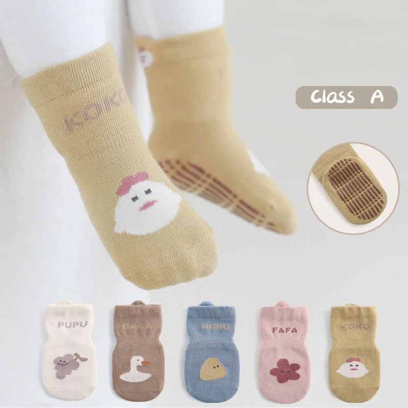 

2022New Autumn Winter Baby Socks Children Floor Socks Combed Cotton Baby Non-Slip Toddler Socks Newborn Cartoon Cotton Socks
