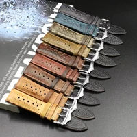 onthelevel 18mm 20mm 22mm 24mm genuine leather watch strap bands black blue brown multi colors high quality mens watch band