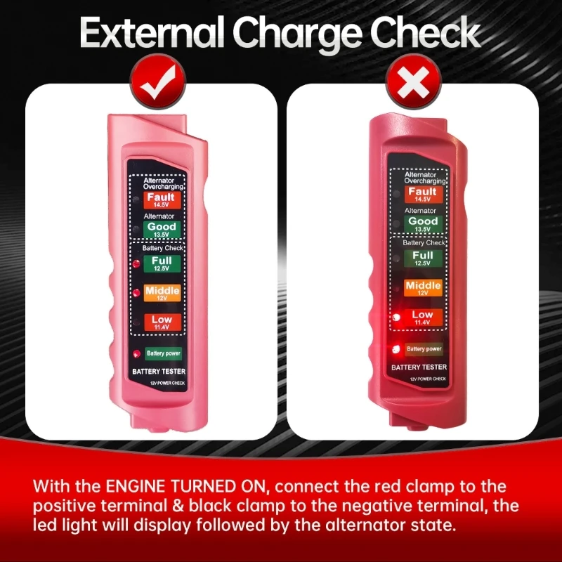 X6HF Устройство для проверки автомобильного аккумулятора тестер цифрового