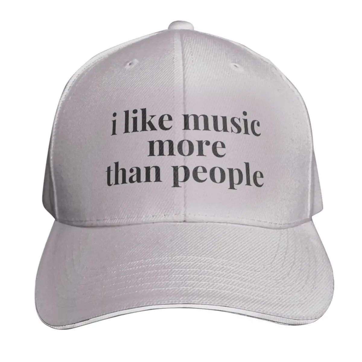 

I Like Music More Than People Casquette, Polyester Cap Trendy Moisture Wicking Nice Gift