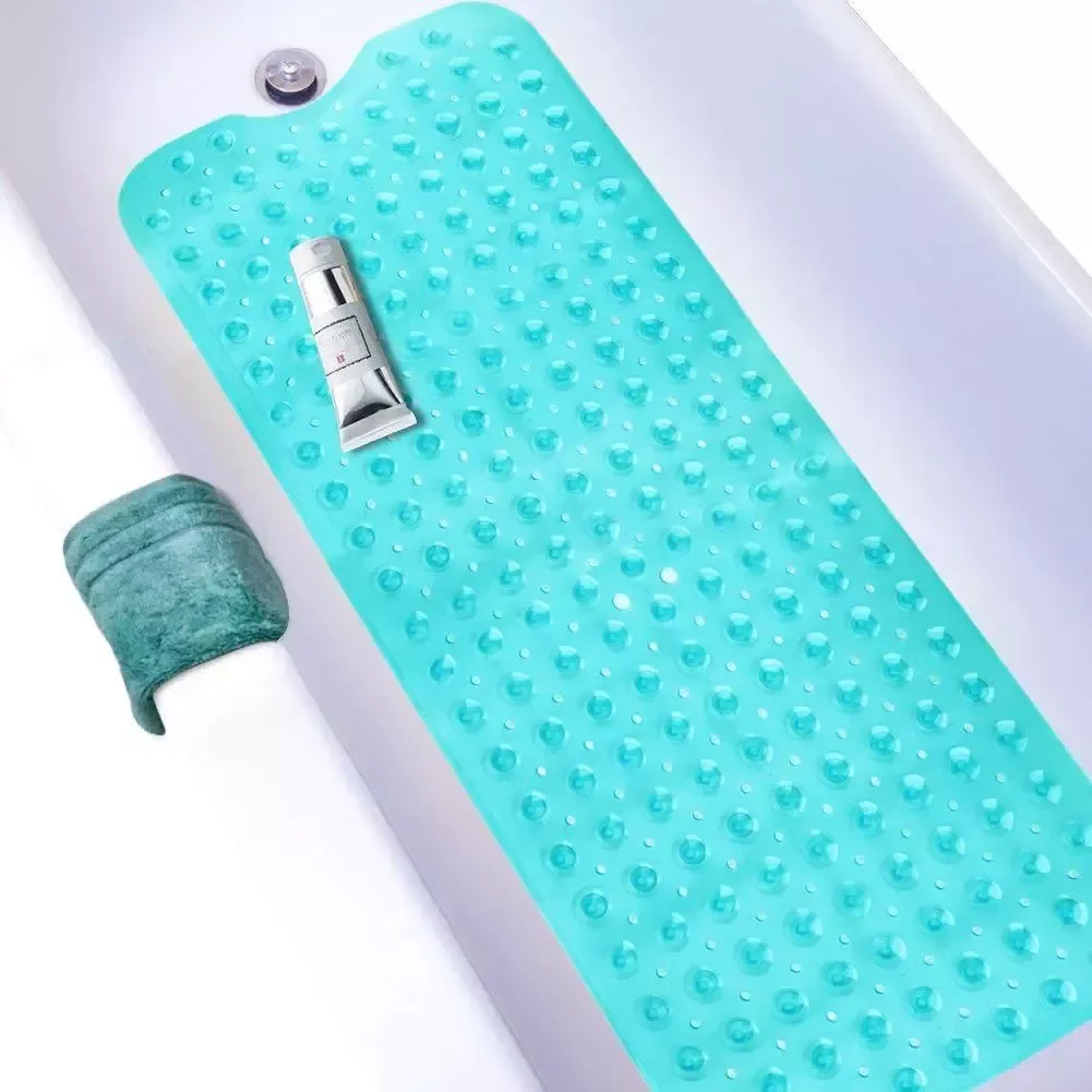 

Non-slip Bath Mat Extra Long Rectangle 40x100cm PVC Bathtub Mats Anti-skid Soft Massage Suction Cup Bathroom Accessories