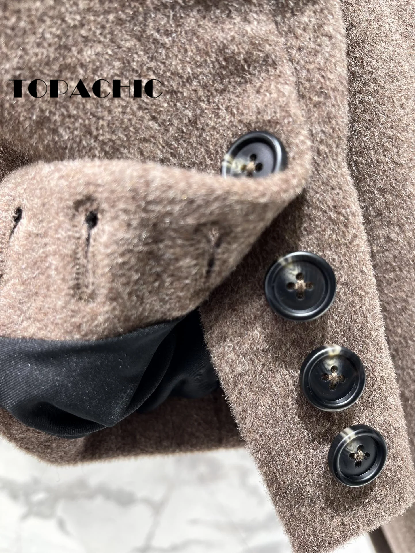 11 6 TOPACHIC-Женская высококачественная шерстяная толстая теплая верхняя одежда