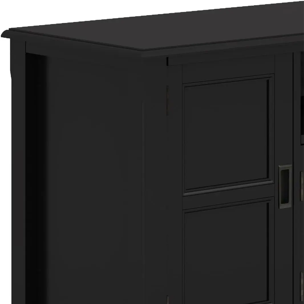 SOLID WOOD 72-дюймовая переходная подставка для телевизора черного цвета телевизоров