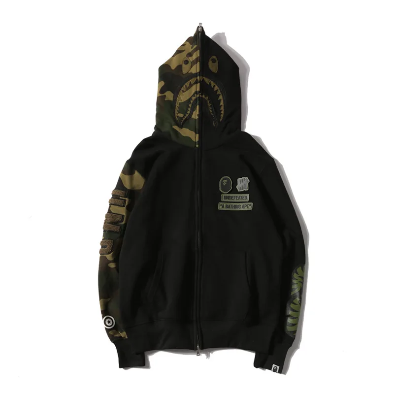 

Bape Joint Camouflage Casual Hoodie Men And Women Cardigan Zipper Sweater Jacket