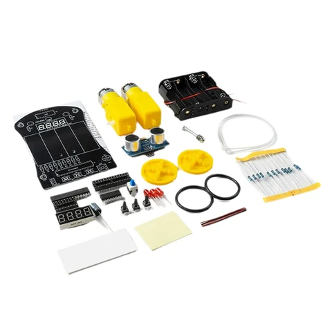 Умный автомобиль DIY Electronic Kit 51 MCU Ультразвуковой автомобиль для объезда препятствий с автоматическим ранжированием, программирующий робота DIY Kit