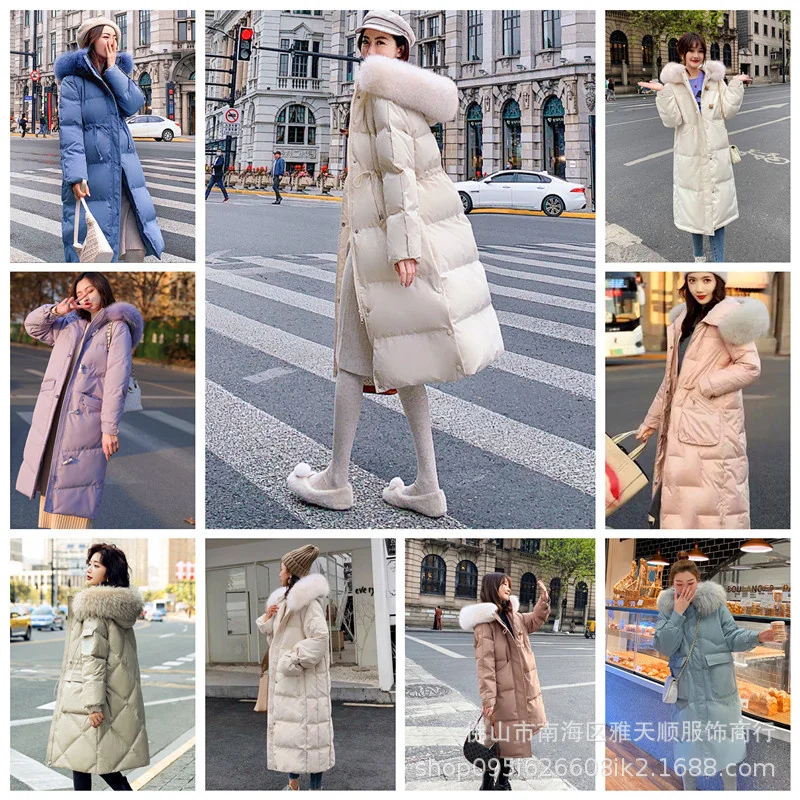 

Женский пуховик 2022 Корейская версия женская одежда средней и длинной с хлопковой подкладкой модное пальто для прямой трансляции высокое ка...