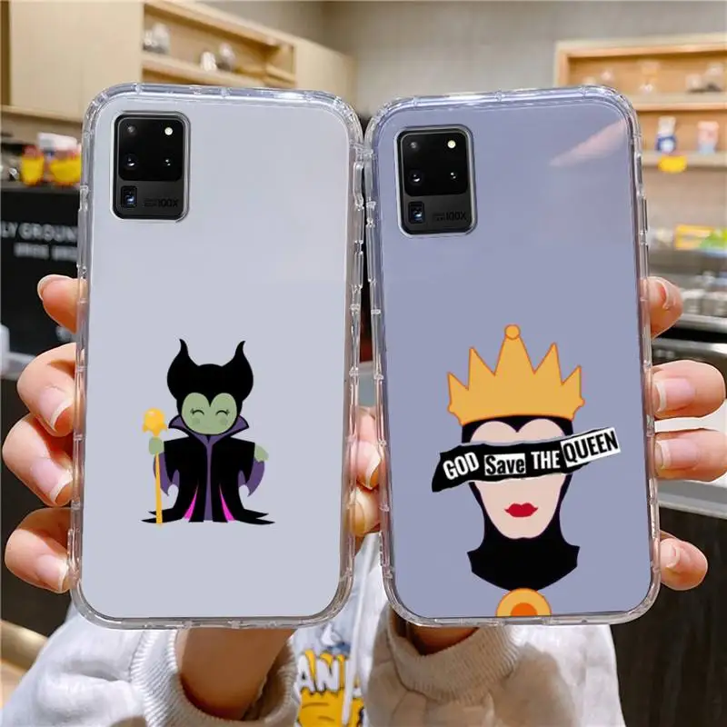 

Disney Maleficent Evil Queen Phone Case For Samsung Galaxy S10 S10e A70 Edge S22 S23 Plus Ultra Note10 Transparent Cove