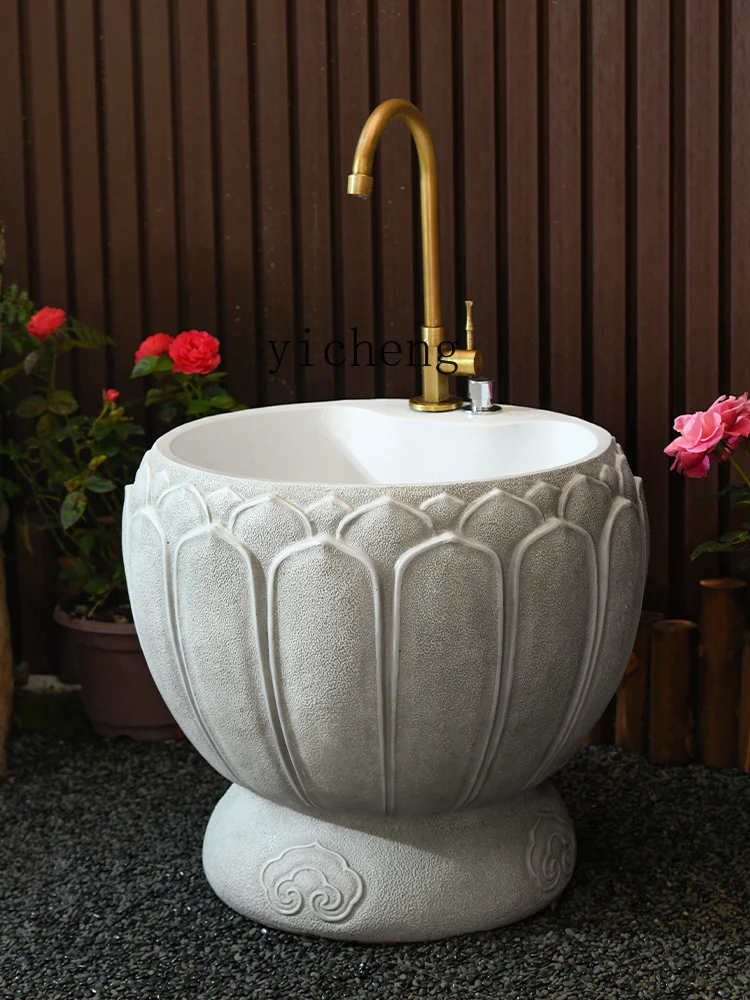 Швабра для двора бассейна раковина в китайском стиле художественная уличная