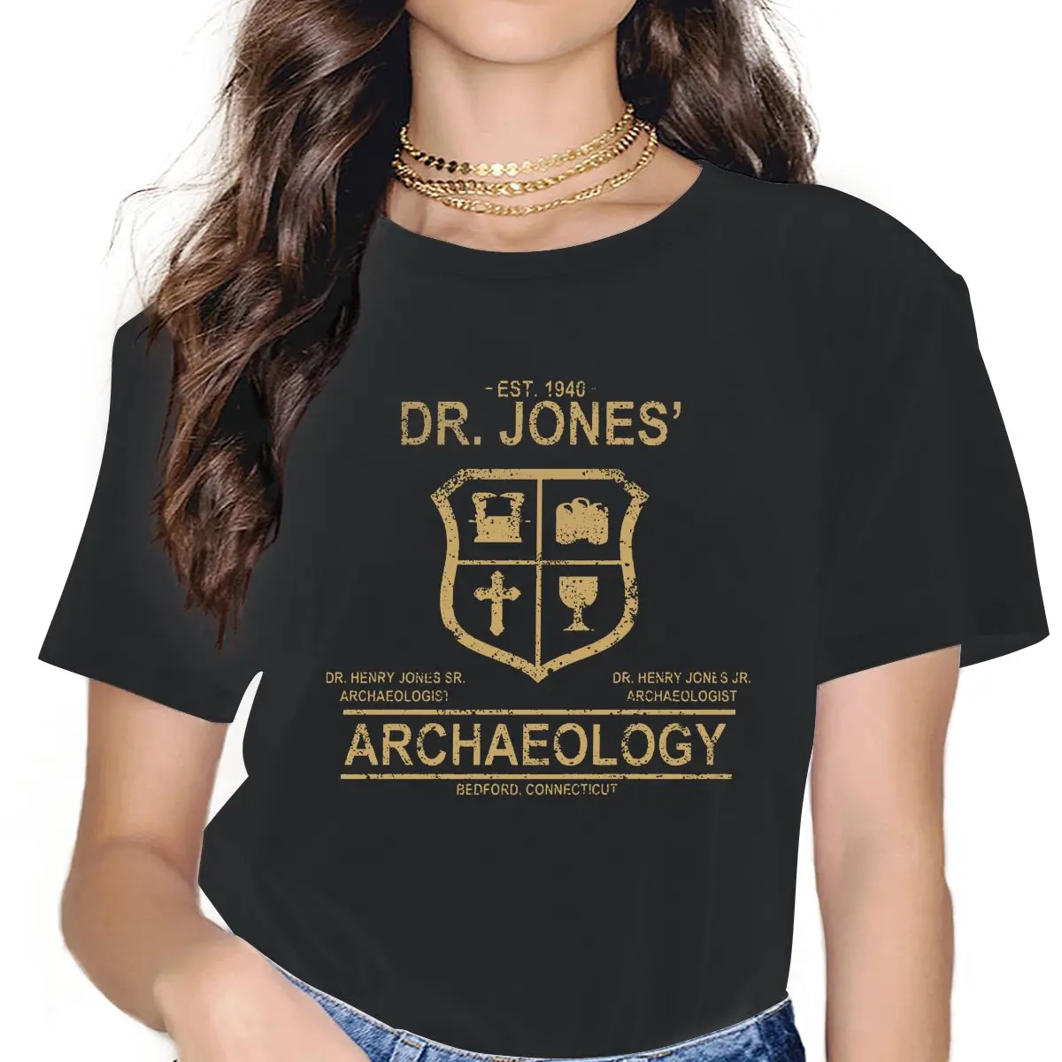 

Raiders of the Lost Ark TShirt for Woman Girl Dr Jones Archaeology Humor Tee T Shirt High Quality New Design Loose