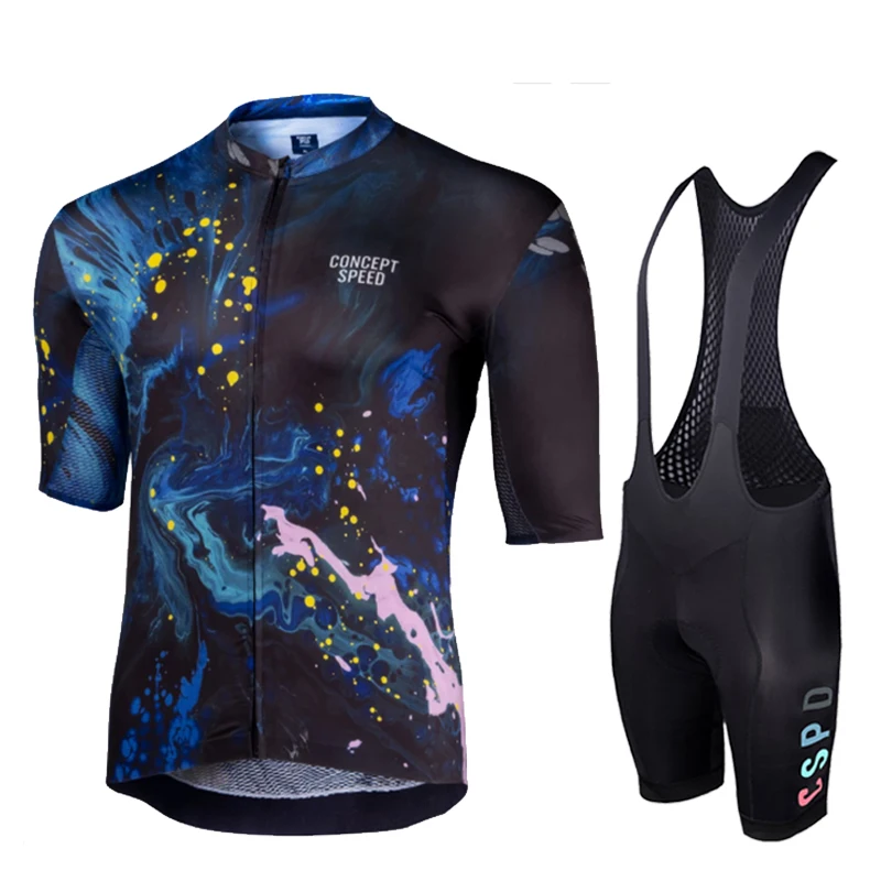

2022 CSPD Cycling Jersey Set Summer Bike Tops Breathable Bicycle Clothing Sports Cycling Bib Shorts ropa ciclismo MTB uniform