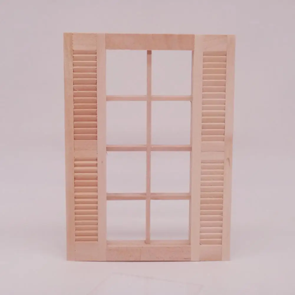 

Compact Unique Simulation Dollhouse 8-Pane Window Frame Furniture Dollhouse Door Window for 1/12 Doll