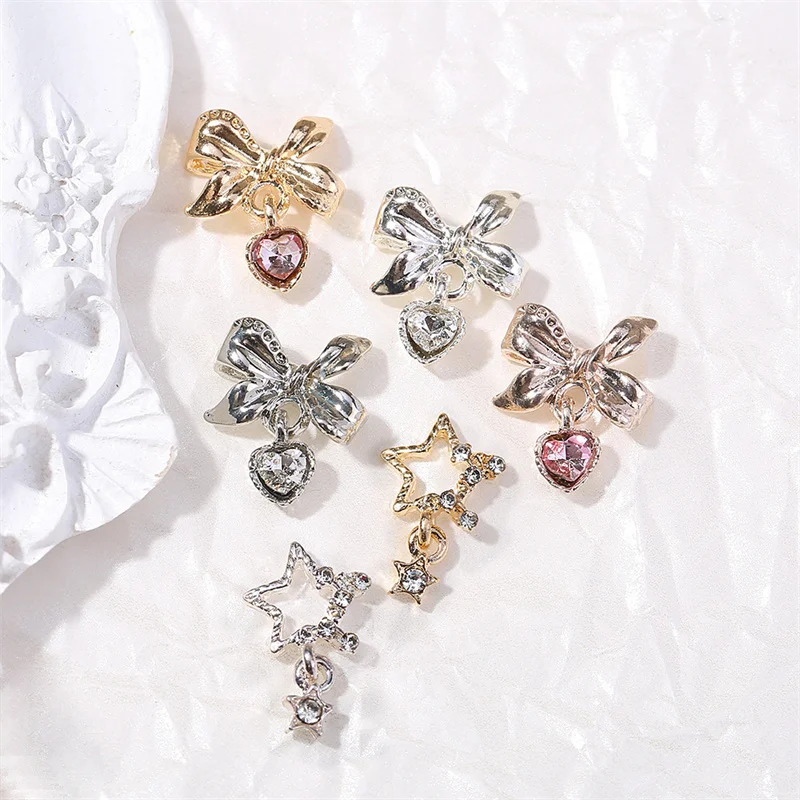 Японская пентаграмма со звездой для дизайна ногтей супер блестящий кулон ручной