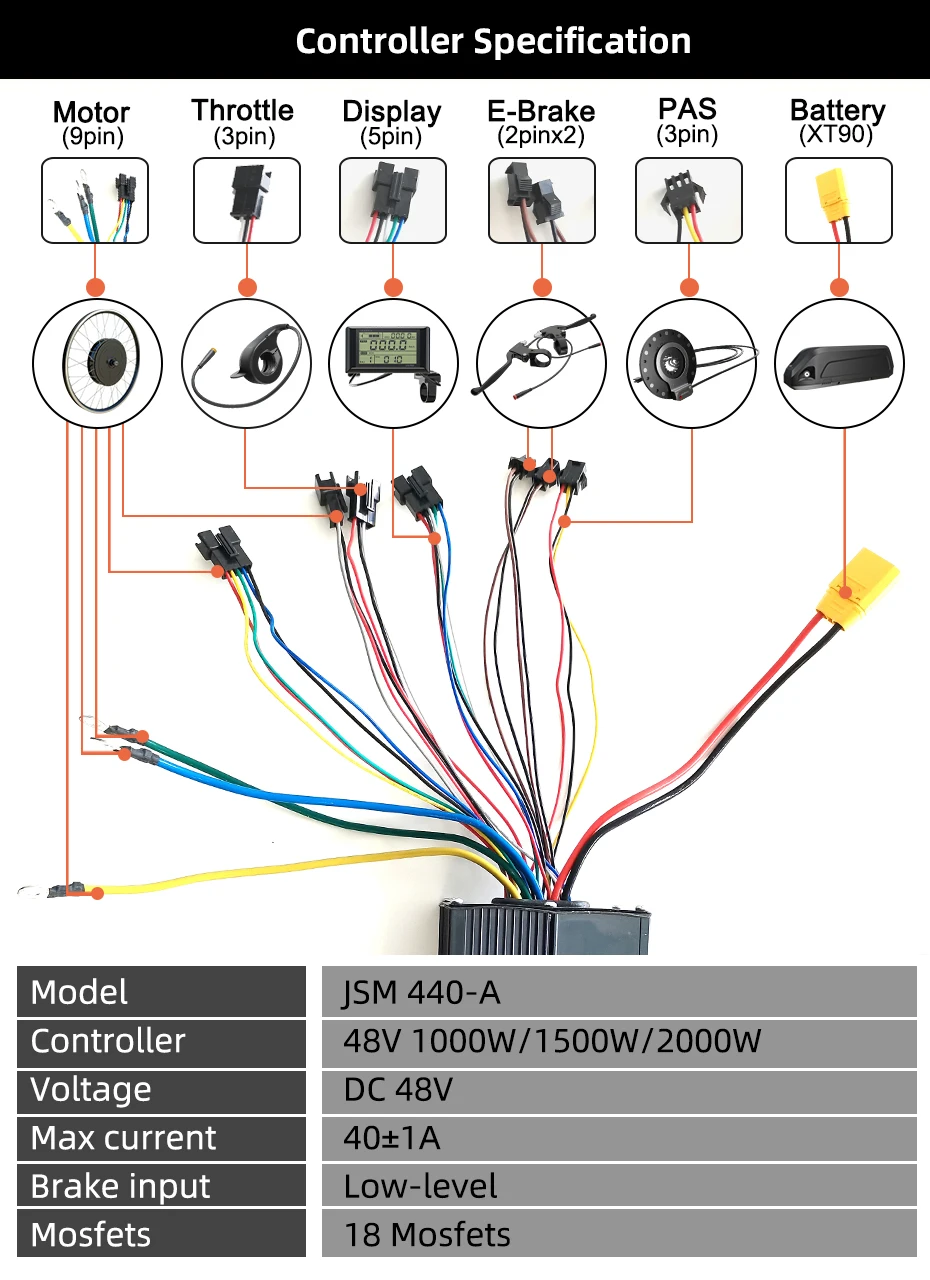 Контроллер для велосипеда Electrc 36 В 14 а/ч 20 А/ч 48 25 40 скутера с яркостью 250 Вт-2000 Вт