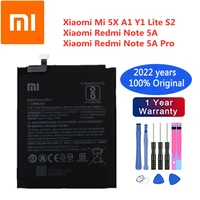 2022 years high quality original battery for xiaomi mi 5x a1 y1 lite s2 redmi note 5a note 5a pro 3000mah bn31 phone battery