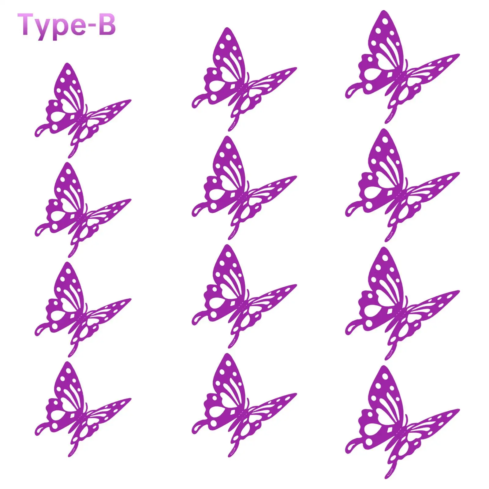 

Блестящие наклейки на стены с бабочками, пластик, 12 шт.