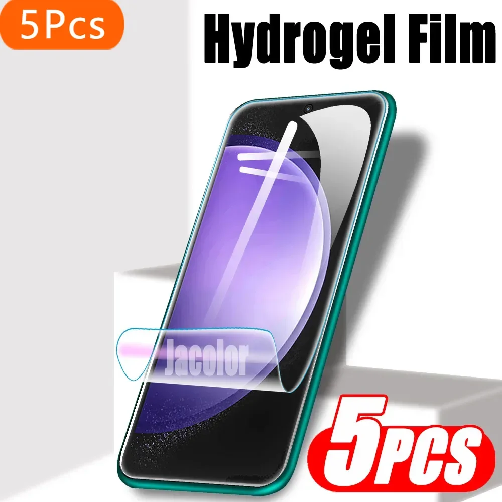 Фото 5 шт. защитная пленка для Samsung Galaxy S23 FE Ultra 23+ Plus, гелевая защитная пленка для экрана, гидрогелевая пленка, гидрогель S23Fe S 23 Plus, не стекло №1