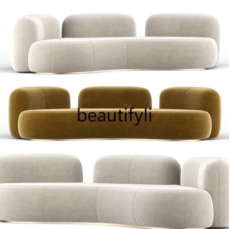 Новый итальянский тканевый диван для гостиной на трех человек простой