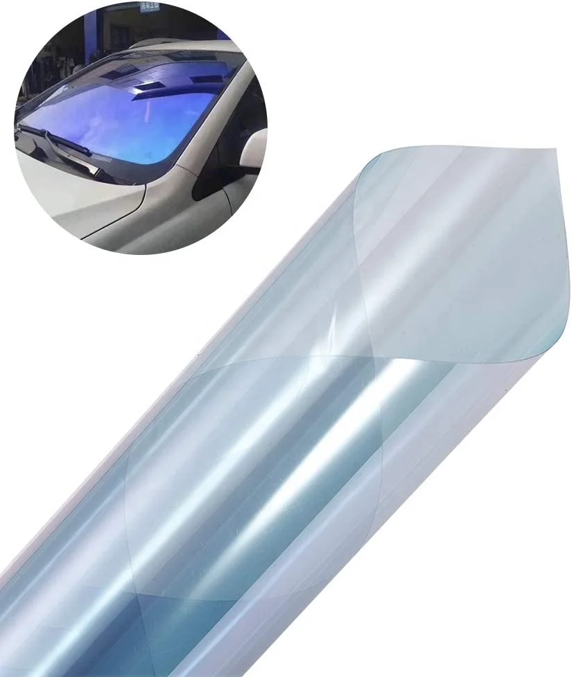 

Self-adhesive non Static 1.52*30m Glossy Crystal Purple Film Chameleon Tint for Car window Automotive Use