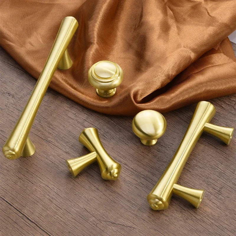 Роскошная медная ручка для двери шкафа в американском стиле скандинавском