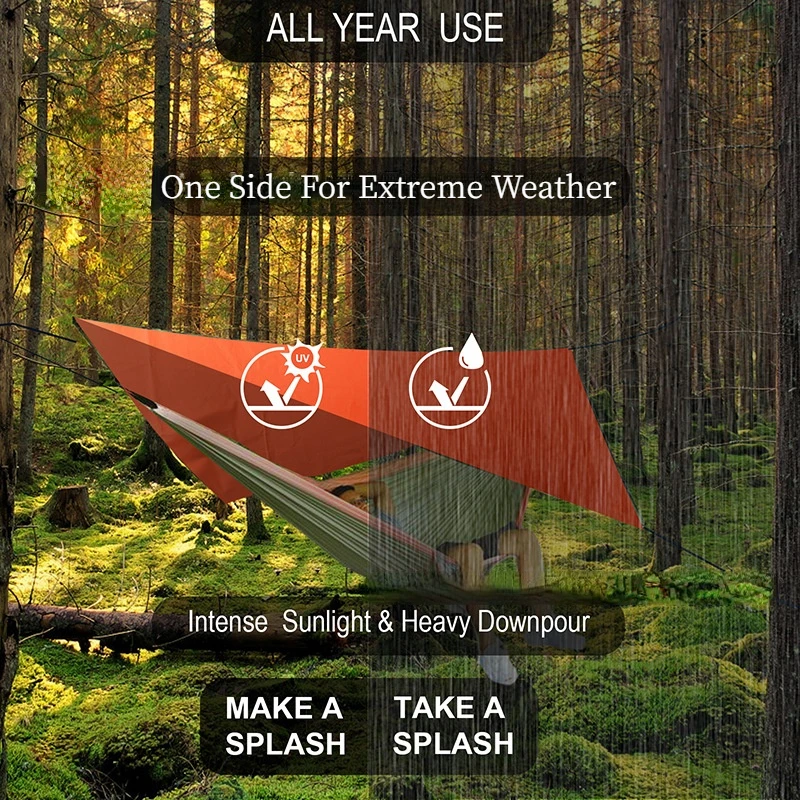 

Ultra Light Outdoor Camping Tarpaulin 3x3m Sunshade Tarpaulin Garden Balcony Waterproof Cover Orange Sunshade Tarpaulin