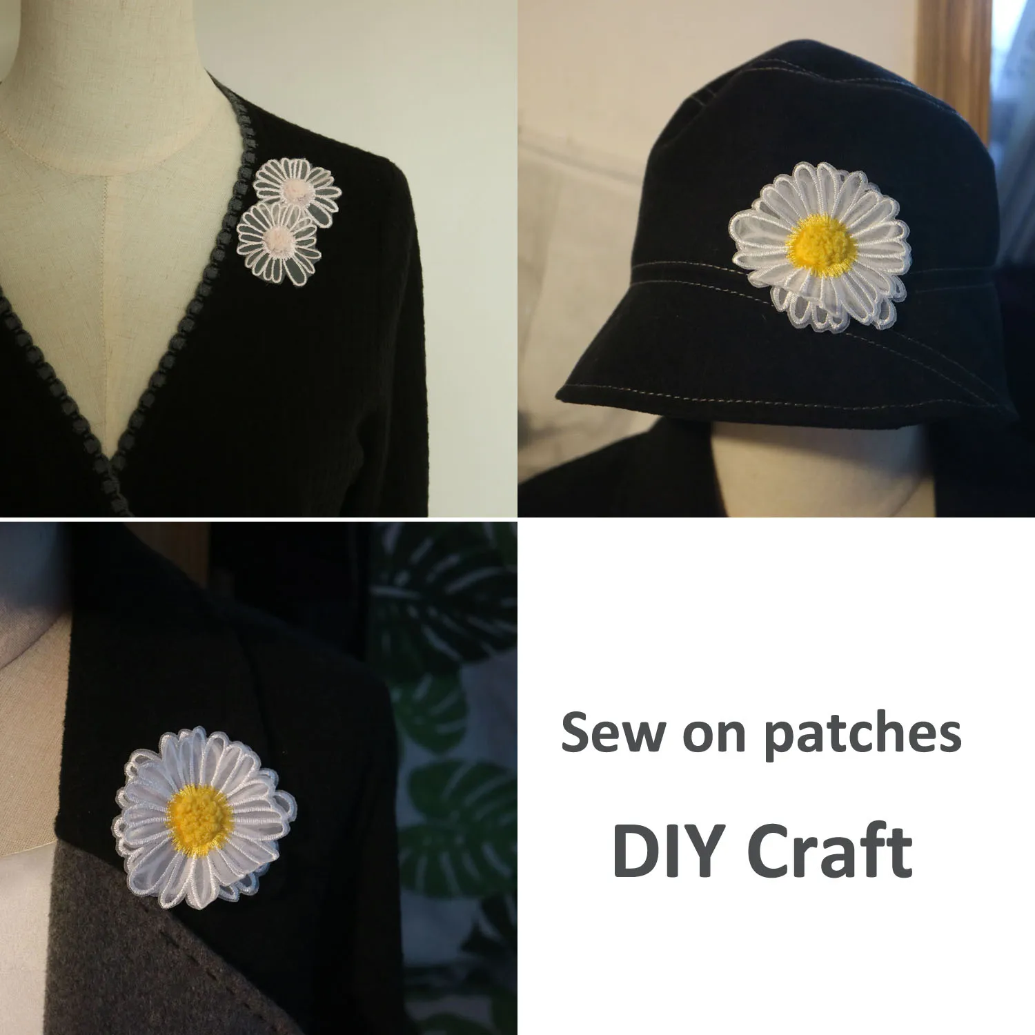 18 шт. 2-слойные Цветочные нашивки сделай сам для одежды Цветочная вышивка сумок