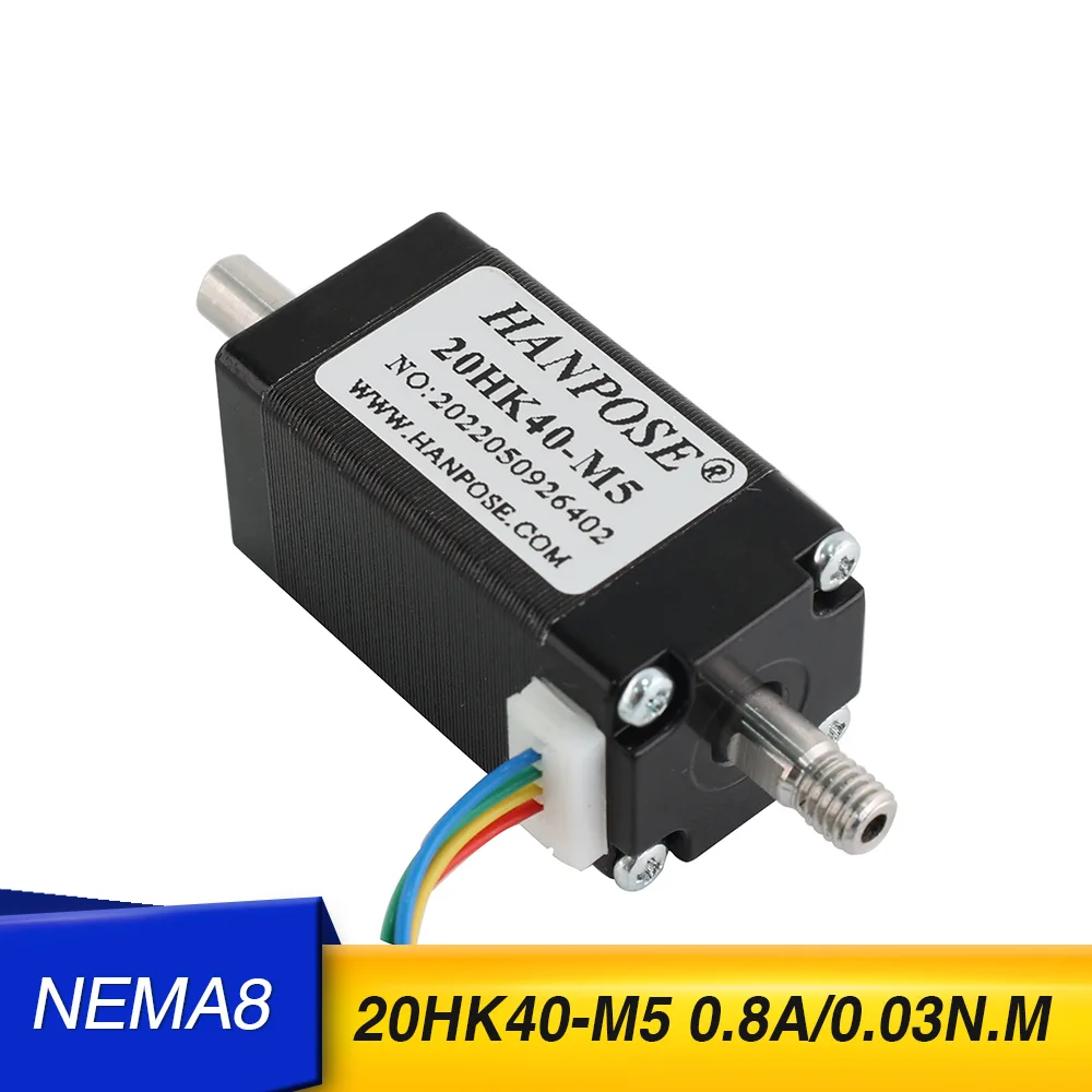 

Бесплатная доставка 20HK40-M5 винтовой шаговый двигатель NEMA8 0.8A 0.03N. См двигатель для 3D медицинской техники аксессуары