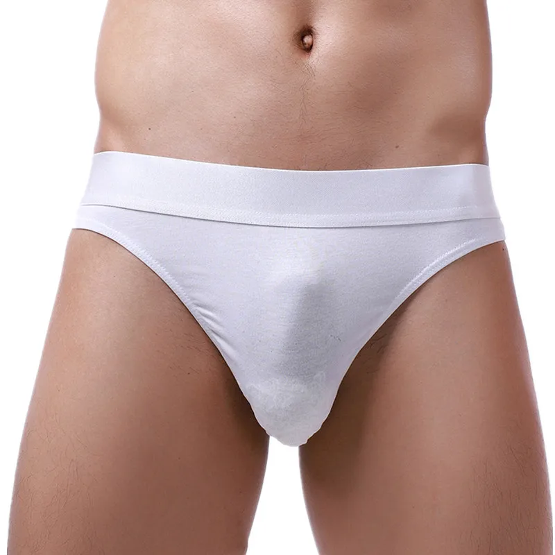 

Sexy Men's G-String Thongs Cotton T-panties Man Lingeries Solid Low Rise Pouch Underpants Erotic Penis Gay Underwear Slip Homme