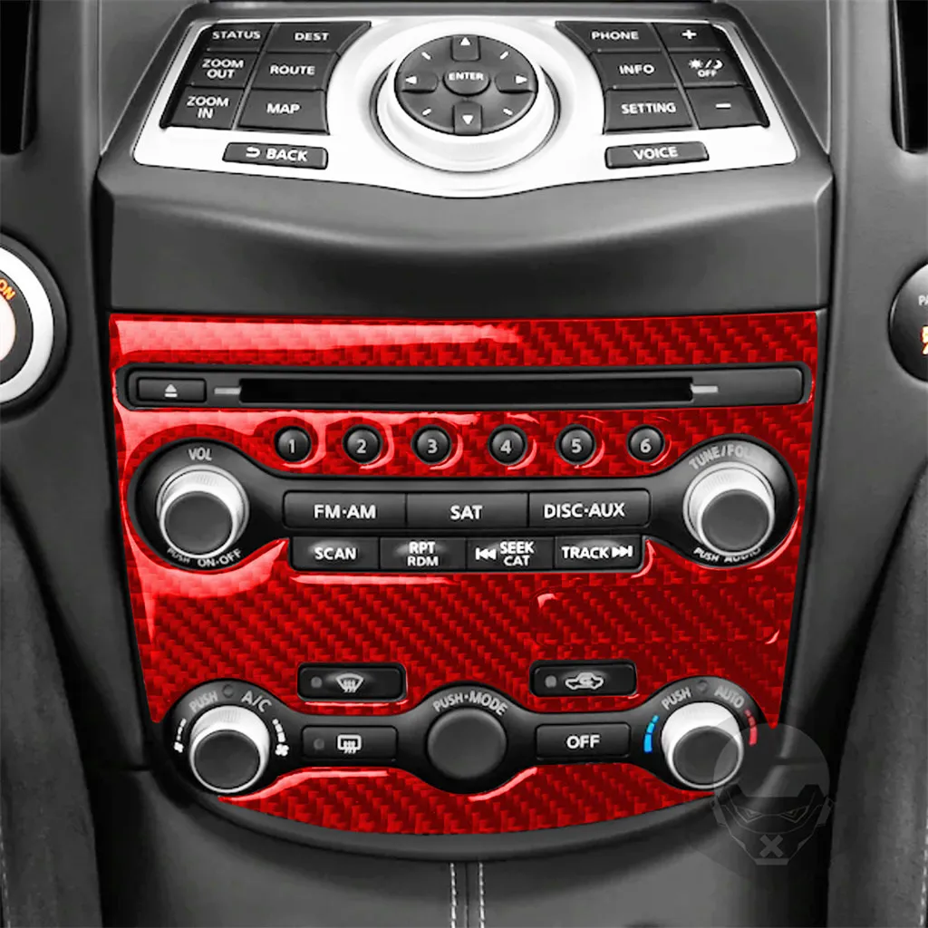 

Fit For NISSAN 370Z Z34 2009-2020 3 Pcs Carbon Fiber Air Conditioning Frame Decor Sticker Trim Cover Mouldings