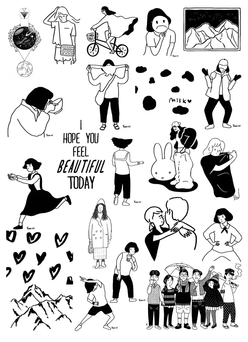 

22 шт./упаковка, декоративные наклейки «сделай сам»