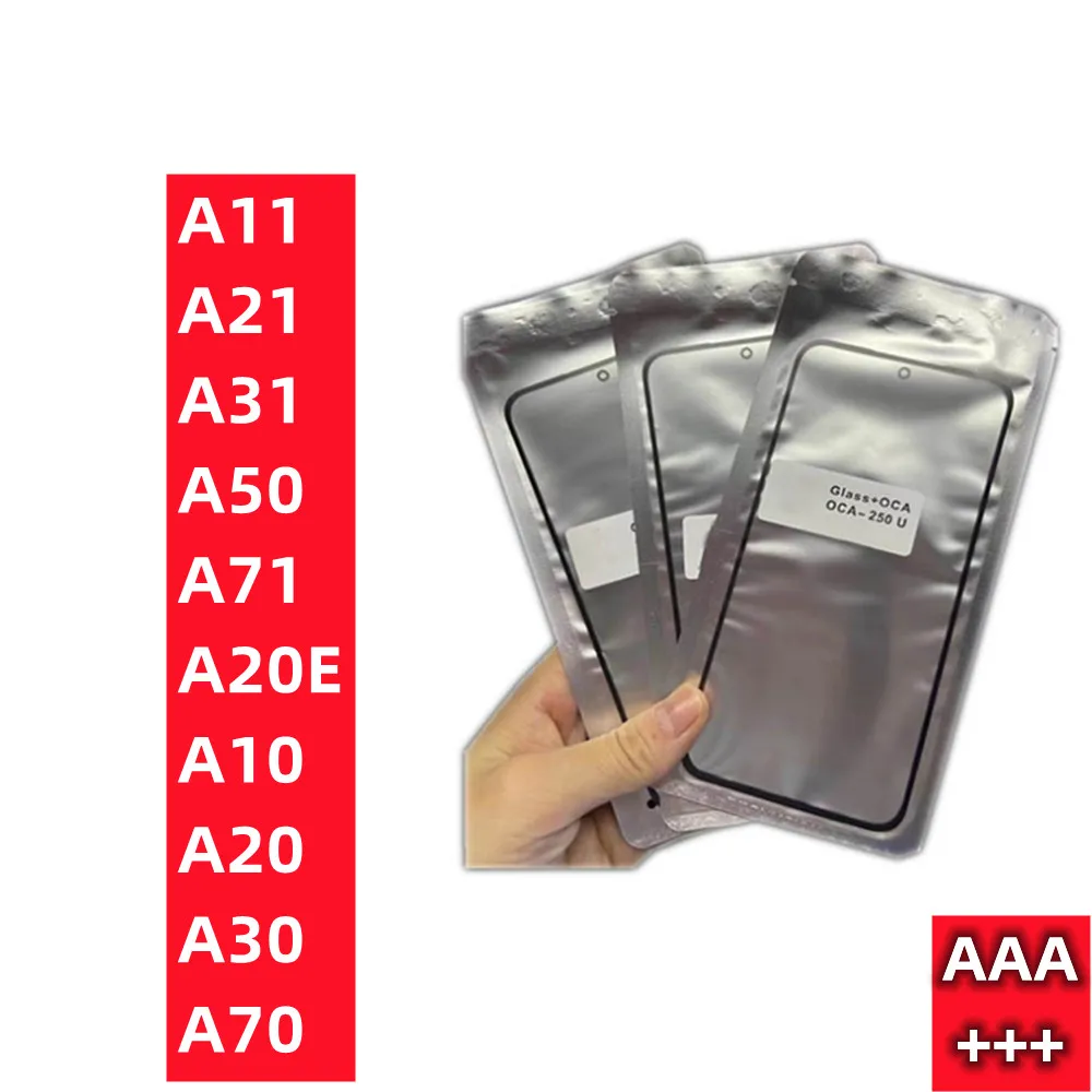 

10Pcs Front Outer Glass Lens Touch Panel Cover For Samsung A10 A20 A30 A50 A70 A11 A21 A31 A71 A21S A01 Core Glass Lens with OCA