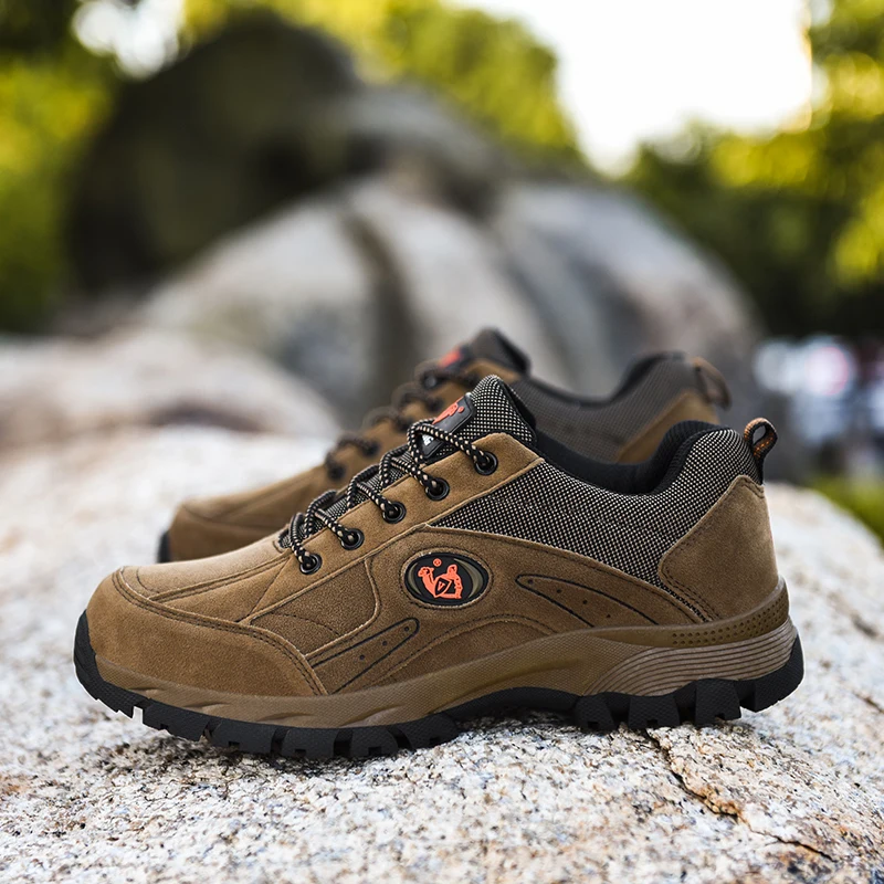 HIKEUP New Outdoor Hiking Men's Shoes Mountaineering Sports Couple Style Rubber Soled Sports Casual Shoes Women Plus Size